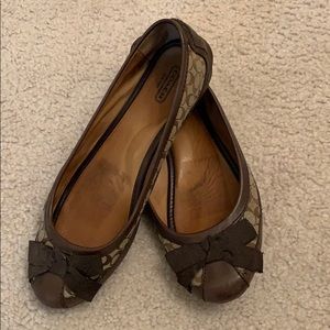Coach brown flats